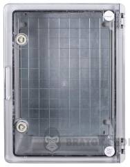 Корпус з ABS-пластику e.plbox.pro.p.40.30.21.tr з прозорими дверцятами 400x300x210мм ІР65