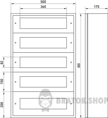 Корпус металлический e.mbox.industrial.n.100z IP41, навесной, на 100 модулей CPR804 в Киеве