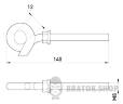 Полузакрытый анкерный крюк e.anchor.hook.pro.M8.12.140 (LHH-12140) p037013 в Киеве