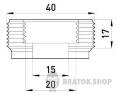 Перехідник металевий e.industrial.pipe.thread.bts.1-1/4".1/2", різьбовий, з 1-1/4" на 1/2" i0410004 у Києві