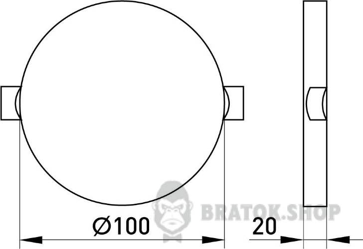 Светильник светодиодный встроенный e.LED.stand.MP.Round.R.10.4500 круг 10Вт 4500К 900Лм l0861001 в Киеве
