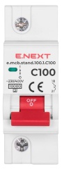 Модульний автоматичний вимикач e.mcb.stand.100.1.C100, 1р, 100А, C, 10кА