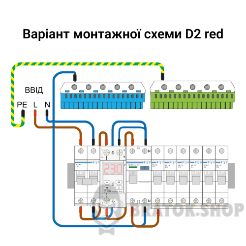 Реле напруги ZUBR D2 32 red