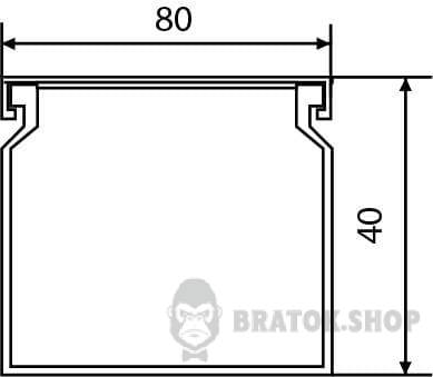 Кабель канал пластиковий 80x40/2000 АСКО-УКРЕМ A0070010009 у Сумах