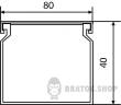 Кабель канал пластиковий 80x40/2000 АСКО-УКРЕМ A0070010009 у Сумах