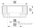 Перехідник металевий e.industrial.pipe.thread.bts.1".3/4", різьбовий, з 1" на 3/4" i0410003 у Києві