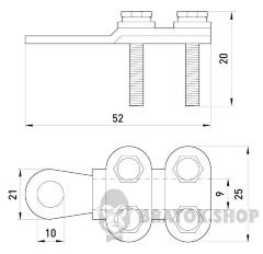 Наконечник кабельний e.end.stand.clamp.25.35 на гвинтах