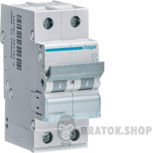 Автоматический выключатель 2P 10A C 6kA Hager MCN210 в Сумах