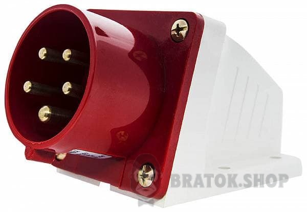 Вилка силовая стационарная ВС 16A/5 400V 3P+N+PE (515) АСКО-Укрем A0080060003 красный в Сумах