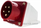 Вилка силовая стационарная ВС 16A/5 400V 3P+N+PE (515) АСКО-Укрем A0080060003 красный в Сумах