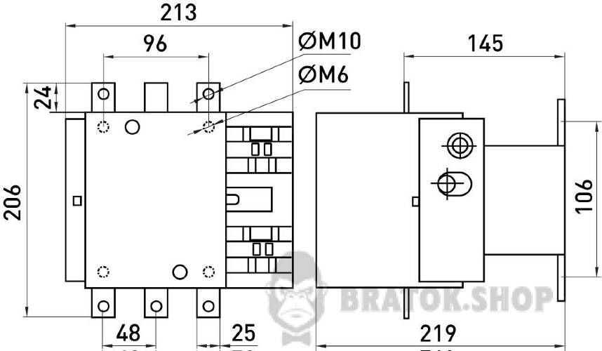 Контактор e.industrial.ukc.330.400, 330А, 400В, 1no i.0090066 у Києві