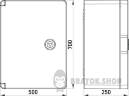 Корпус з ABS-пластику e.plbox.pro.p.70.50.25 з непрозорими дверцятами 700x500x250мм ІР65 p084108 у Києві