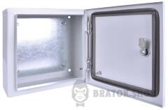 Корпус металевий e.mbox.stand.p.40.40.20 IP54 з монтажною панеллю (400x400x200)