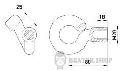 Гак-гайка e.nut.hook.pro.38.20, D38, М20