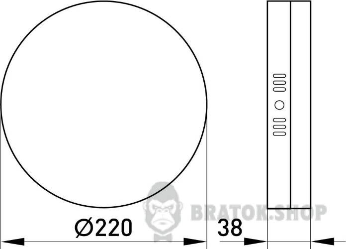 Светильник светодиодный накладной e.LED.stand.MP.Round.S.36.4500 круг 36Вт 4500К 3240Лм l0861007 в Киеве