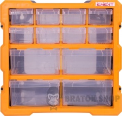 Органайзер пластиковий, e.toolbox.pro.19, 12-секційний 267х157х262мм