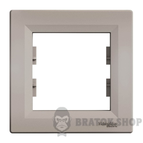 Рамка для розеток на 1 пост Schneider Electric Asfora бронзовый EPH5800169 в Сумах