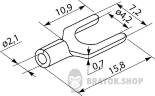 Наконечник вилочный с изоляцией 2.5 мм АСКО-Укрем SV-2-4 A0060040003 в Киеве