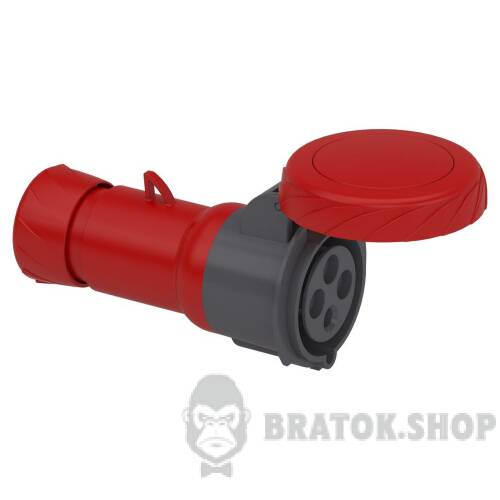 Кабельна розетка PratiKa, пряма, 32 A, 3P + E, 380-415 B AC, IP67 PKF32M734 у Києві
