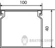 Кабель канал пластиковий 100x40/2000 АСКО-УКРЕМ A0070010010 у Сумах