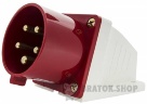 Вилка силовая стационарная ВС 32A/5 400V 3P+N+PE (525) АСКО-Укрем A0080060006 красный в Сумах