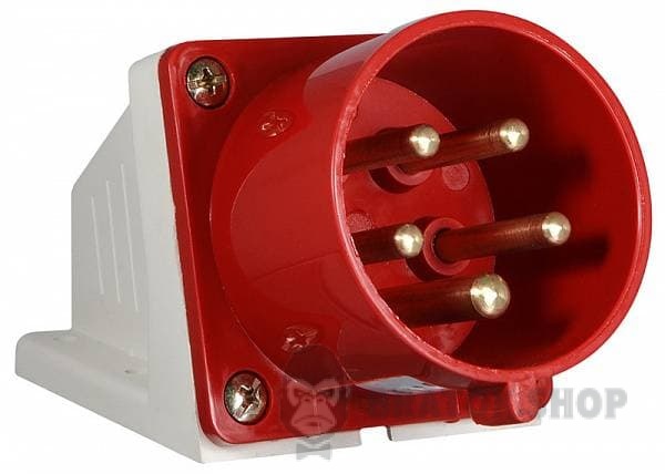 Вилка силовая стационарная ВС 32A/5 400V 3P+N+PE (525) АСКО-Укрем A0080060006 красный в Сумах