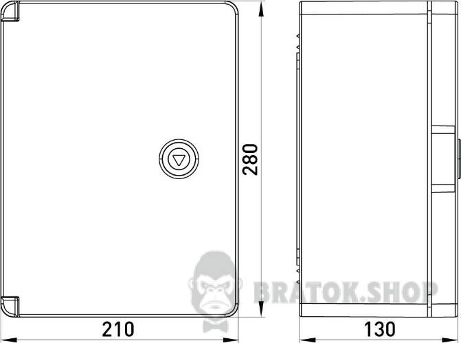Корпус з ABS-пластику e.plbox.pro.p.28.21.13.tr з прозорими дверцятами 280х210х130мм ІР65 p084201 у Києві