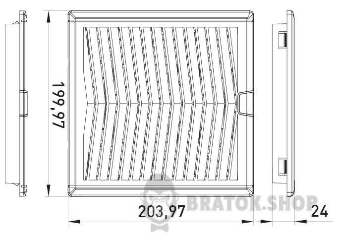Решітка з фільтром e.climat.fanfilter.pro.204 та вентилятором 120х120мм s0103019 у Києві