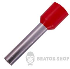 Ізольований наконечник втулковий e.terminal.stand.e6018.red 6,0 кв.мм, червоний, 100шт