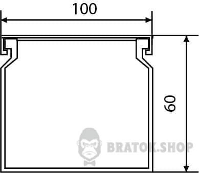 Кабель канал пластиковый 100x60/2000 АСКО-УКРЕМ A0070010011 в Сумах