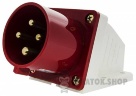 Вилка силовая стационарная ВС 32A/4 400V 3P+PE (524) АСКО-Укрем A0080060005 красный