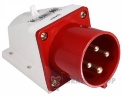 Вилка силовая стационарная ВС 32A/4 400V 3P+PE (524) АСКО-Укрем A0080060005 красный