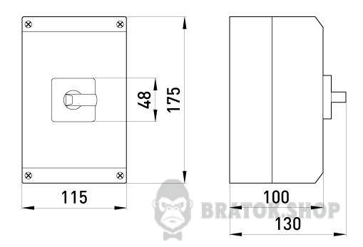 Пакетный переключатель в корпусе e.industrial.sb.1-0-2.4.40, 4р, 40А (1-0-2) i0360013 в Киеве