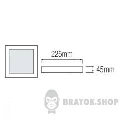 Світильник накладний 36W 6500K квадрат Horoz Electric CARLA/SQ-36