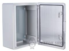 Корпус з ABS-пластику e.plbox.pro.p.40.30.17.tr з прозорими дверцятами 400x300x170мм ІР65
