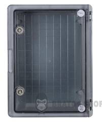 Корпус з ABS-пластику e.plbox.pro.p.40.30.17.tr з прозорими дверцятами 400x300x170мм ІР65