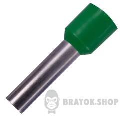 Ізольований наконечник втулковий e.terminal.stand.e10-18.green 10,0 кв.мм, зелений, 100шт