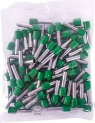 Ізольований наконечник втулковий e.terminal.stand.e10-18.green 10,0 кв.мм, зелений, 100шт