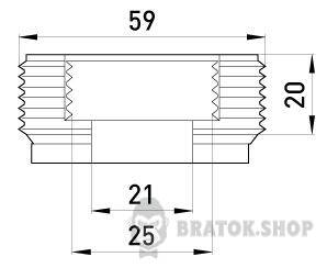 Перехідник металевий e.industrial.pipe.thread.bts.2".3/4", різьбовий, з 2" на 3/4" i0410012 у Києві