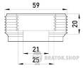 Перехідник металевий e.industrial.pipe.thread.bts.2".3/4", різьбовий, з 2" на 3/4" i0410012 у Києві