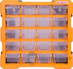 Органайзер пластиковий, e.toolbox.pro.18, 20-секційний 267х157х262мм