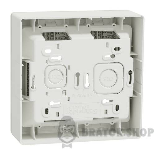 Блок unica system+ відкрита вставка 2х2 білий NU122418