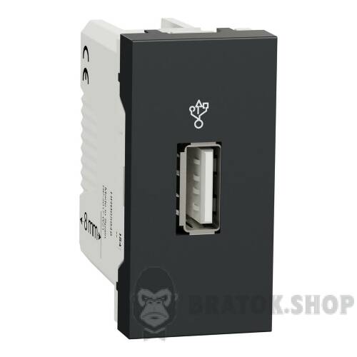 USB-коннектор 1 модуль антрацит NU342954 у Києві