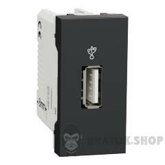 USB-коннектор 1 модуль антрацит
