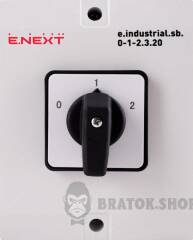 Пакетний перемикач в корпусі e.industrial.sb.0-1-2.3.20, 3р, 20А (0-1-2)
