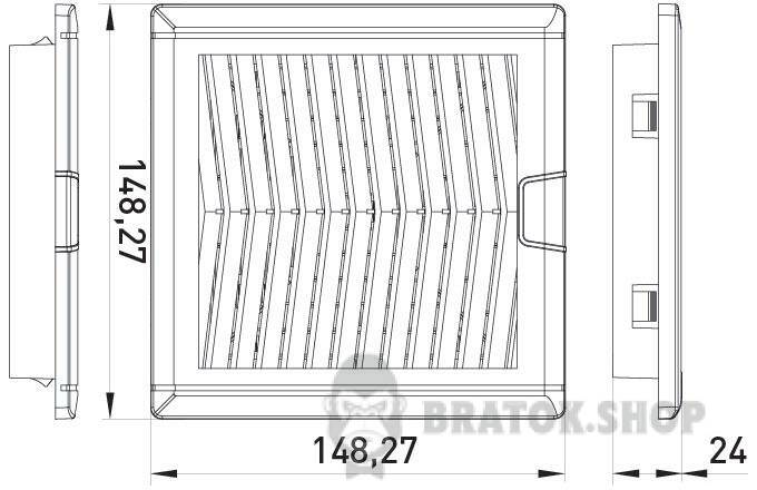 Решітка з фільтром e.climat.fanfilter.pro.152 та вентилятором 120х120мм s0103018 у Києві
