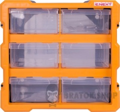 Органайзер пластиковий, e.toolbox.pro.20, 6-секційний 267х157х262мм