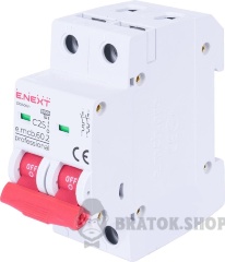 Модульний автоматичний вимикач e.mcb.pro.60.2.C 25 new, 2р, 25А, C, 6кА new