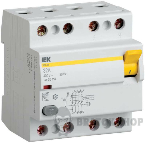 Дифреле ПЗВ ПЗВ ВД1-63 4Р 50А 300мА IEK (MDV10-4-050-300)
