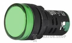 Сигнальна арматура AD22-22DS зелена 12V АC/DC
